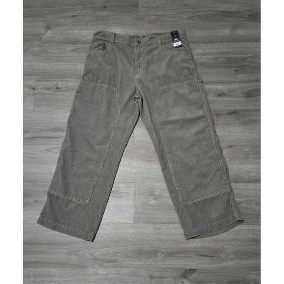 Men's Baggy Wide Leg Y2K Corduroy Double Knee Pants - Picture 1 of 12